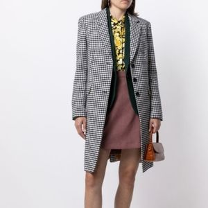 Jones New York Black and White Houndstooth Coat